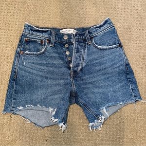 Abercrombie & Fitch 90s Low Rise Baggy Jean Shorts